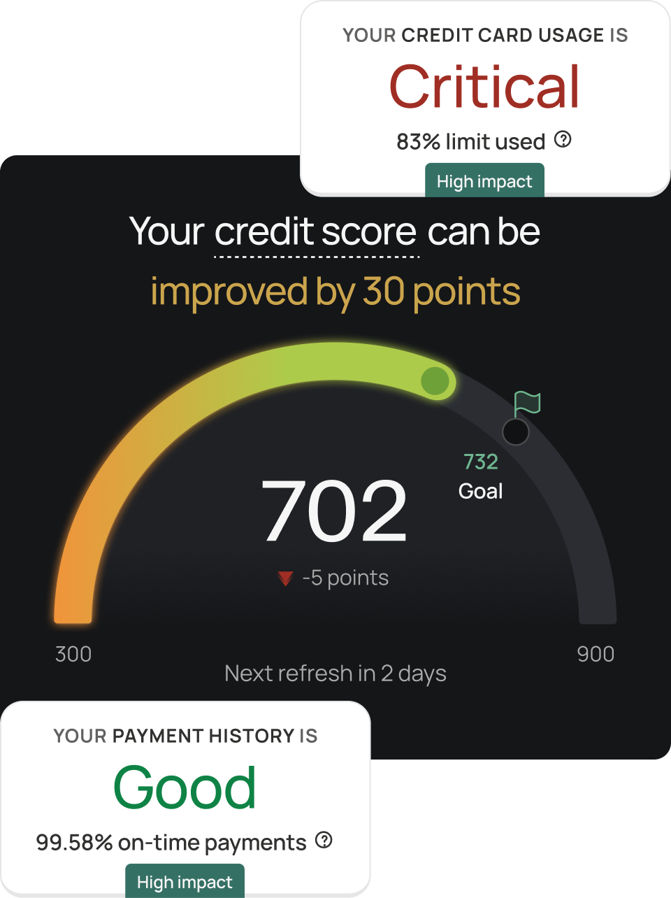 Credit score dashboard